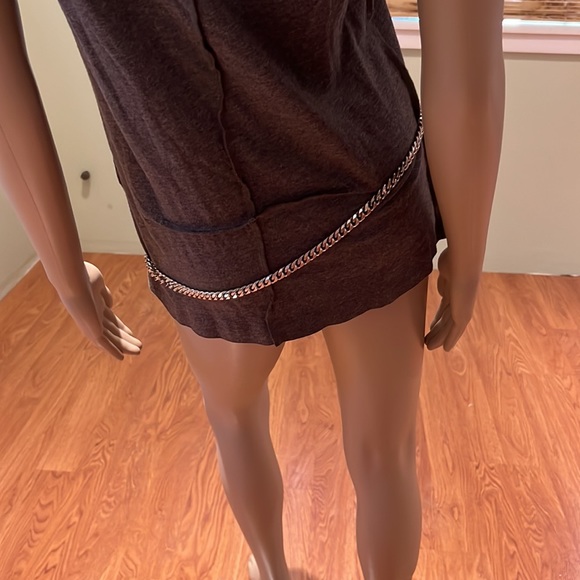 Black Leather With Silver Chain Belt main image 7